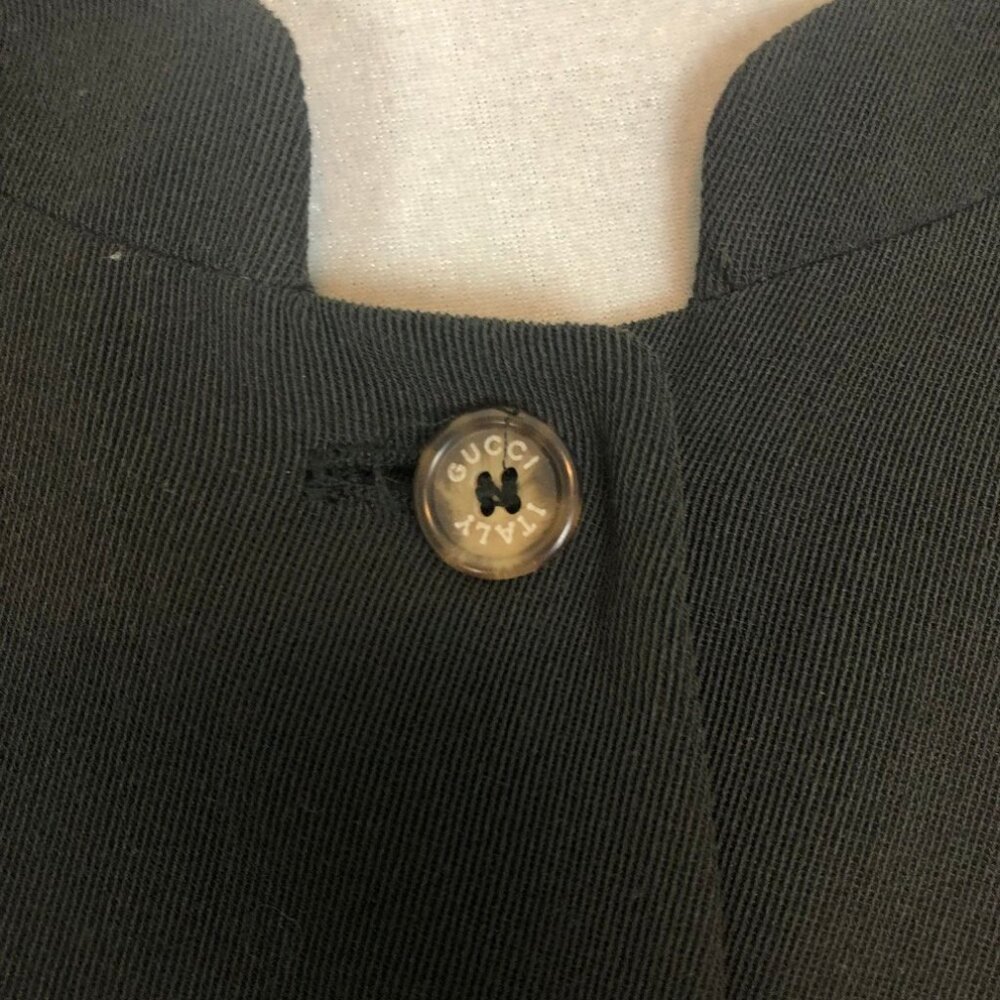 Gucci Vintage Black Jacket Blazer Size 44 Rayon Wool 1990s - Picture 5 of 8